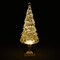 Light Up Christmas Tree Snow Globe with Glitter, 15.25", Gold